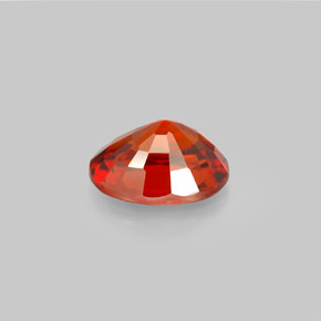 Grenat spessartite rouge naturelle coupe ovale, 2,49 ct, VS