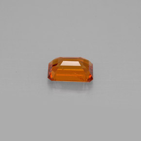 Grenat spessartite orange naturelle taille émeraude, 0,71 ct, VVS-VS
