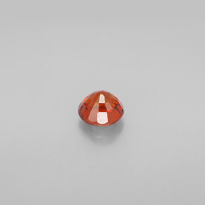 Grenat spessartite orange naturelle coupe roude, 0,85 ct, VVS-VS