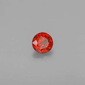 Grenat spessartite orange naturelle coupe roude, 0,80 ct, VVS