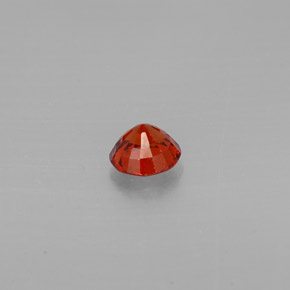 Grenat spessartite orange naturelle coupe roude, 0,80 ct, VVS