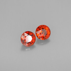 Achetez naturel ct orange grenat spessartite gems, coupe roude, en provenance mozambique chez gemselect. en stock, livraison internationale!