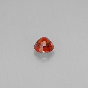 Grenat spessartite orange naturelle coupe roude, 0,86 ct, VVS-VS