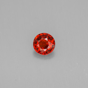 Grenat spessartite orange naturelle coupe roude, 0,80 ct, VVS-VS