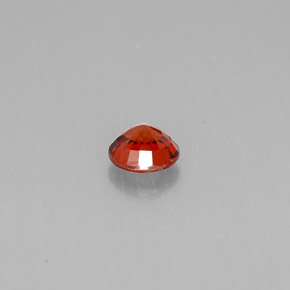 Grenat spessartite orange naturelle coupe roude, 0,80 ct, VVS-VS