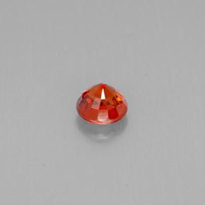 Grenat spessartite orange naturelle coupe roude, 1,12 ct, VVS-VS