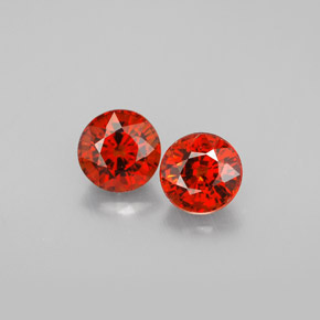 Achetez naturel ct orange grenat spessartite gems, coupe roude, en provenance mozambique chez gemselect. en stock, livraison internationale!