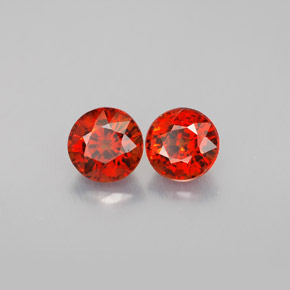 Achetez naturel ct orange grenat spessartite gems, coupe roude, en provenance mozambique chez gemselect. en stock, livraison internationale!