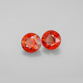Achetez naturel ct orange grenat spessartite gems, coupe roude, en provenance mozambique chez gemselect. en stock, livraison internationale!