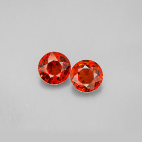 Achetez naturel ct orange grenat spessartite gems, coupe roude, en provenance mozambique chez gemselect. en stock, livraison internationale!