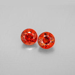 Achetez naturel ct orange grenat spessartite gems, coupe roude, en provenance mozambique chez gemselect. en stock, livraison internationale!