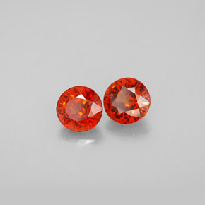 Achetez naturel ct orange grenat spessartite gems, coupe roude, en provenance mozambique chez gemselect. en stock, livraison internationale!