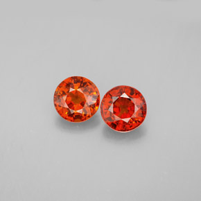 Achetez naturel ct orange grenat spessartite gems, coupe roude, en provenance mozambique chez gemselect. en stock, livraison internationale!