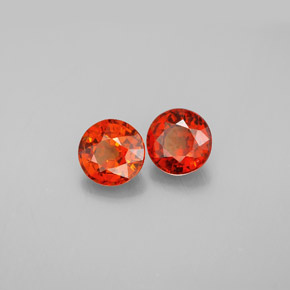 Achetez naturel ct orange grenat spessartite gems, coupe roude, en provenance mozambique chez gemselect. en stock, livraison internationale!