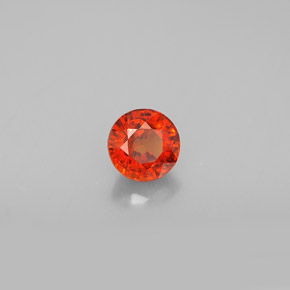 Grenat spessartite orange naturelle coupe roude, 0,92 ct, VVS-VS