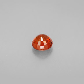 Grenat spessartite orange naturelle coupe roude, 0,92 ct, VVS-VS