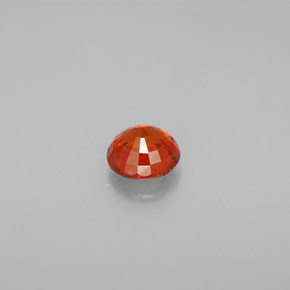 Grenat spessartite orange naturelle coupe roude, 0,87 ct, VVS-VS