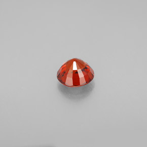 Grenat spessartite orange naturelle coupe roude, 0,89 ct, VVS-VS
