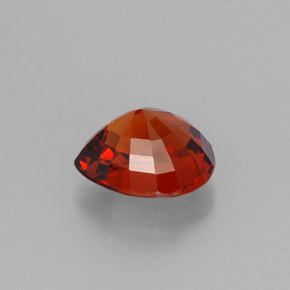 Grenat spessartite orange naturelle en forme de poire, 2,90 ct, VVS