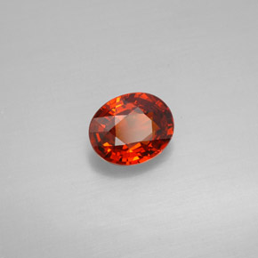 Grenat spessartite orange naturelle coupe ovale, 1,74 ct, VVS