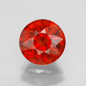 Grenat Spessartite Rouge orange naturelle Coupe roude, 2.23 ct, VS