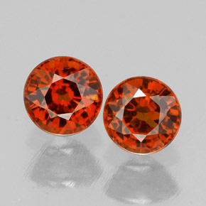 Achetez naturel ct orange grenat spessartite gems, coupe roude, en provenance mozambique chez gemselect. en stock, livraison internationale!
