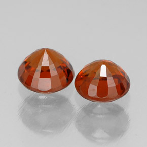 Achetez naturel ct orange grenat spessartite gems, coupe roude, en provenance mozambique chez gemselect. en stock, livraison internationale!