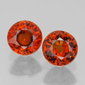 Achetez naturel ct orange grenat spessartite gems, coupe roude, en provenance mozambique chez gemselect. en stock, livraison internationale!