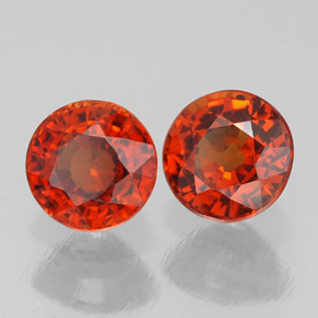 Achetez naturel ct orange grenat spessartite gems, coupe roude, en provenance mozambique chez gemselect. en stock, livraison internationale!