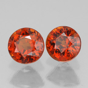 Achetez naturel ct orange grenat spessartite gems, coupe roude, en provenance mozambique chez gemselect. en stock, livraison internationale!