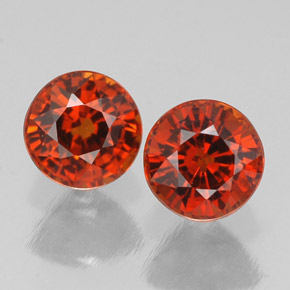 Achetez naturel ct orange grenat spessartite gems, coupe roude, en provenance mozambique chez gemselect. en stock, livraison internationale!