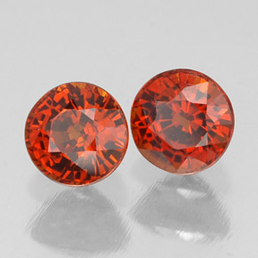 Achetez naturel ct orange grenat spessartite gems, coupe roude, en provenance mozambique chez gemselect. en stock, livraison internationale!