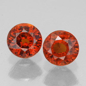 Achetez naturel ct orange grenat spessartite gems, coupe roude, en provenance mozambique chez gemselect. en stock, livraison internationale!