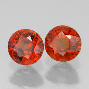 Achetez naturel ct orange grenat spessartite gems, coupe roude, en provenance mozambique chez gemselect. en stock, livraison internationale!