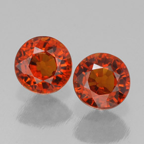 Achetez naturel ct orange grenat spessartite gems, coupe roude, en provenance mozambique chez gemselect. en stock, livraison internationale!