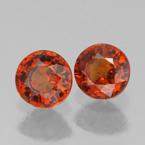 Achetez naturel ct orange grenat spessartite gems, coupe roude, en provenance mozambique chez gemselect. en stock, livraison internationale!