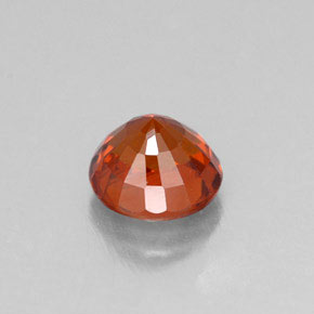 Grenat spessartite orange naturelle coupe roude, 0,84 ct, VVS-VS