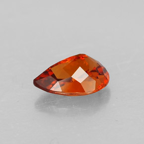 Grenat Spessartite Rouge orange naturelle En forme de poire, 1.25 ct, VS