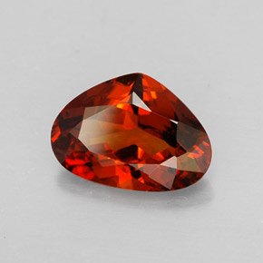 Grenat spessartite rouge naturelle en forme de poire, 1,91 ct, VVS-VS