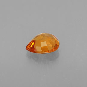 Grenat spessartite orange naturelle en forme de poire, 0,74 ct, VS