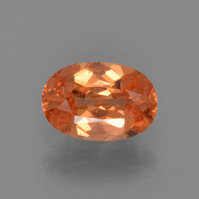 Grenat spessartite orange naturelle coupe ovale, 0,67 ct, VS-SI