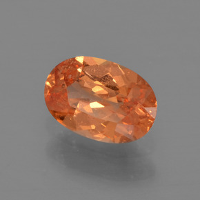 Grenat spessartite orange naturelle coupe ovale, 0,67 ct, VS-SI