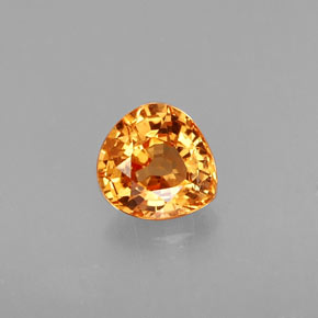 Grenat spessartite orange naturelle en forme de poire, 0,95 ct, VS