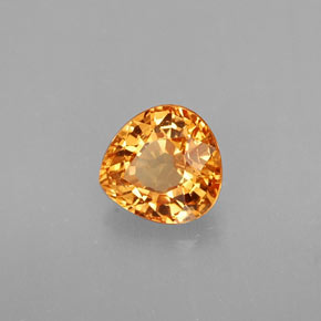 Grenat spessartite orange naturelle en forme de poire, 0,95 ct, VS