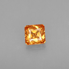 Grenat spessartite orange naturelle taille émeraude, 0,44 ct, VS-SI