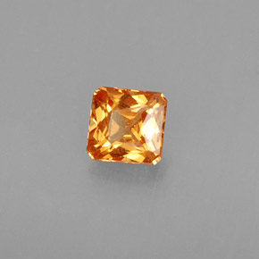 Grenat spessartite orange naturelle taille émeraude, 0,44 ct, VS-SI