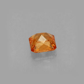 Grenat spessartite orange naturelle taille émeraude, 0,44 ct, VS-SI
