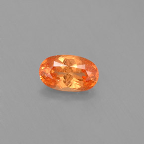 Grenat spessartite orange naturelle coupe ovale, 0,64 ct, VS-SI