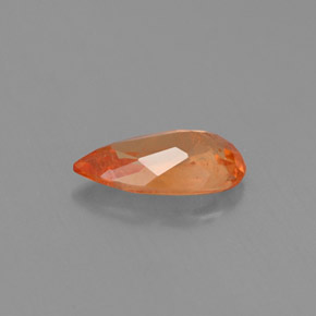 Grenat spessartite orange naturelle en forme de poire, 0,91 ct, VS-SI
