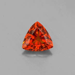 Grenat spessartite orange naturelle trillion, 0,90 ct, VVS-VS